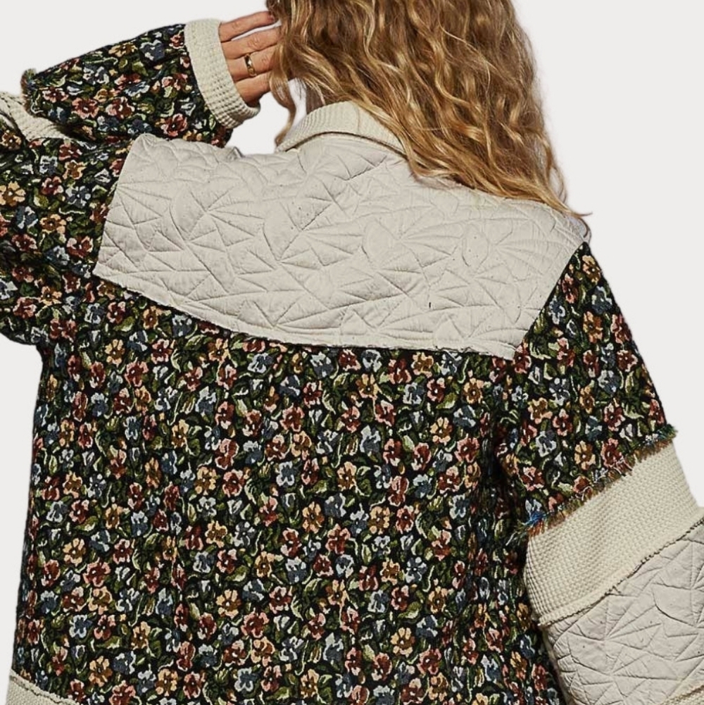 POL- Wash Floral Patchwork Jacket – Effortless B - Picture 4 of 11